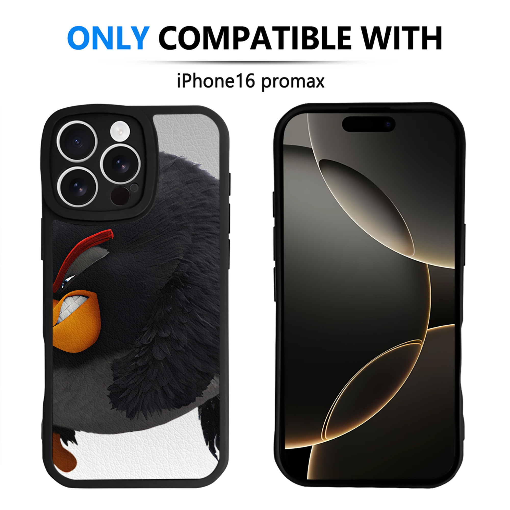 （画像用） Angry Birds アングリーバード 【iPhone 16シリーズ対応】シリコンスマホケース（レザー調） 材質：シリコン